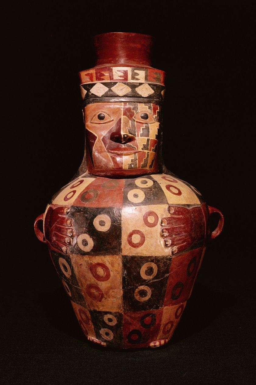 Pot effigie, style Tiahuanaco côtier, Fundo Pacheco, Rio Grande de Nazca, Pérou - Peruvian School