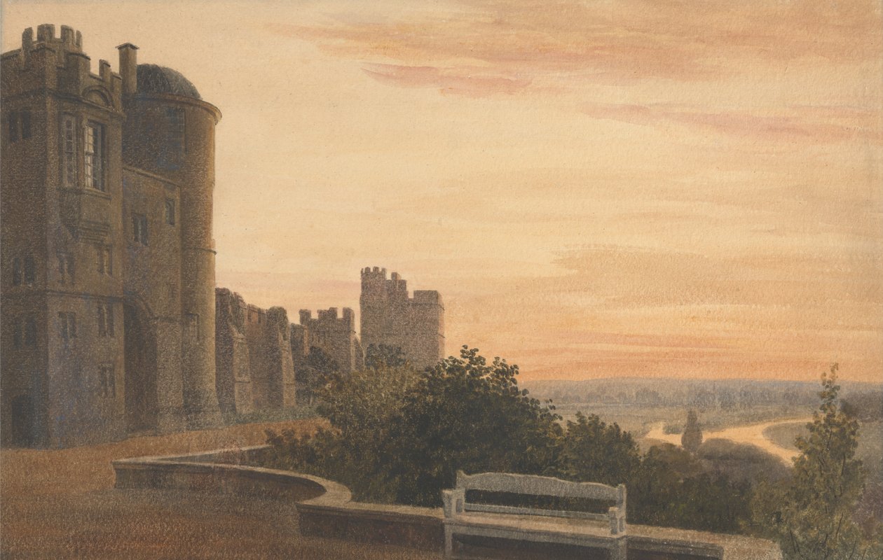 Vue de la terrasse à Windsor - Peter de Wint