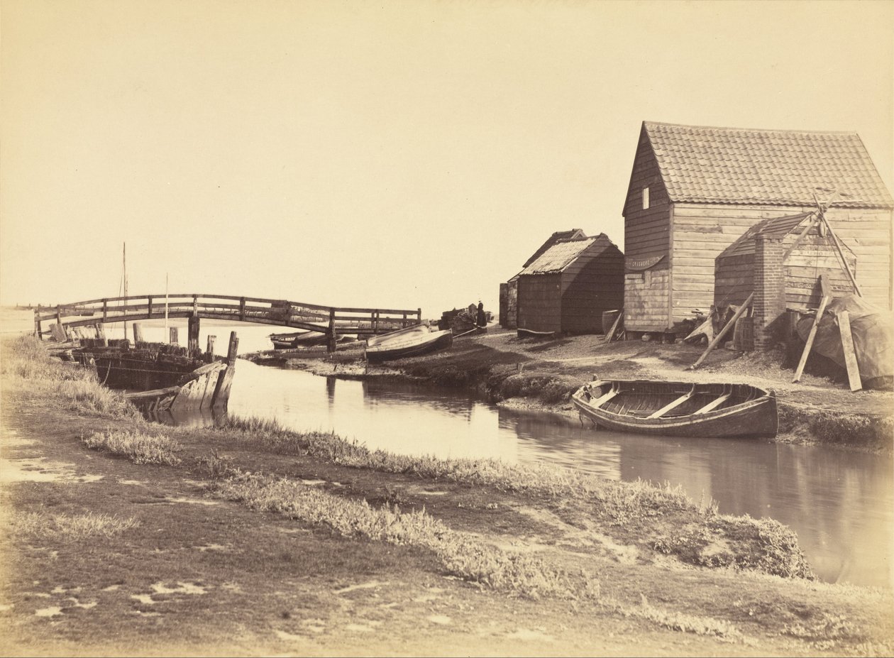 Ruisseau de marée et vieux entrepôts au sud de Southwold, Suffolk - Peter Henry Emerson