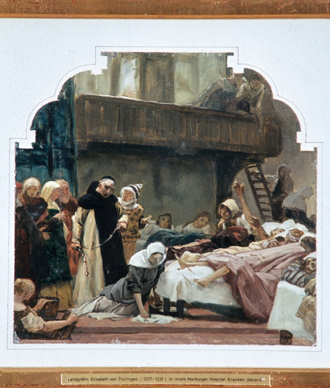Étude pour Sainte Élisabeth et son confesseur Conrad de Marburg en 1230 (détail) - Peter Johann Theodor Janssen