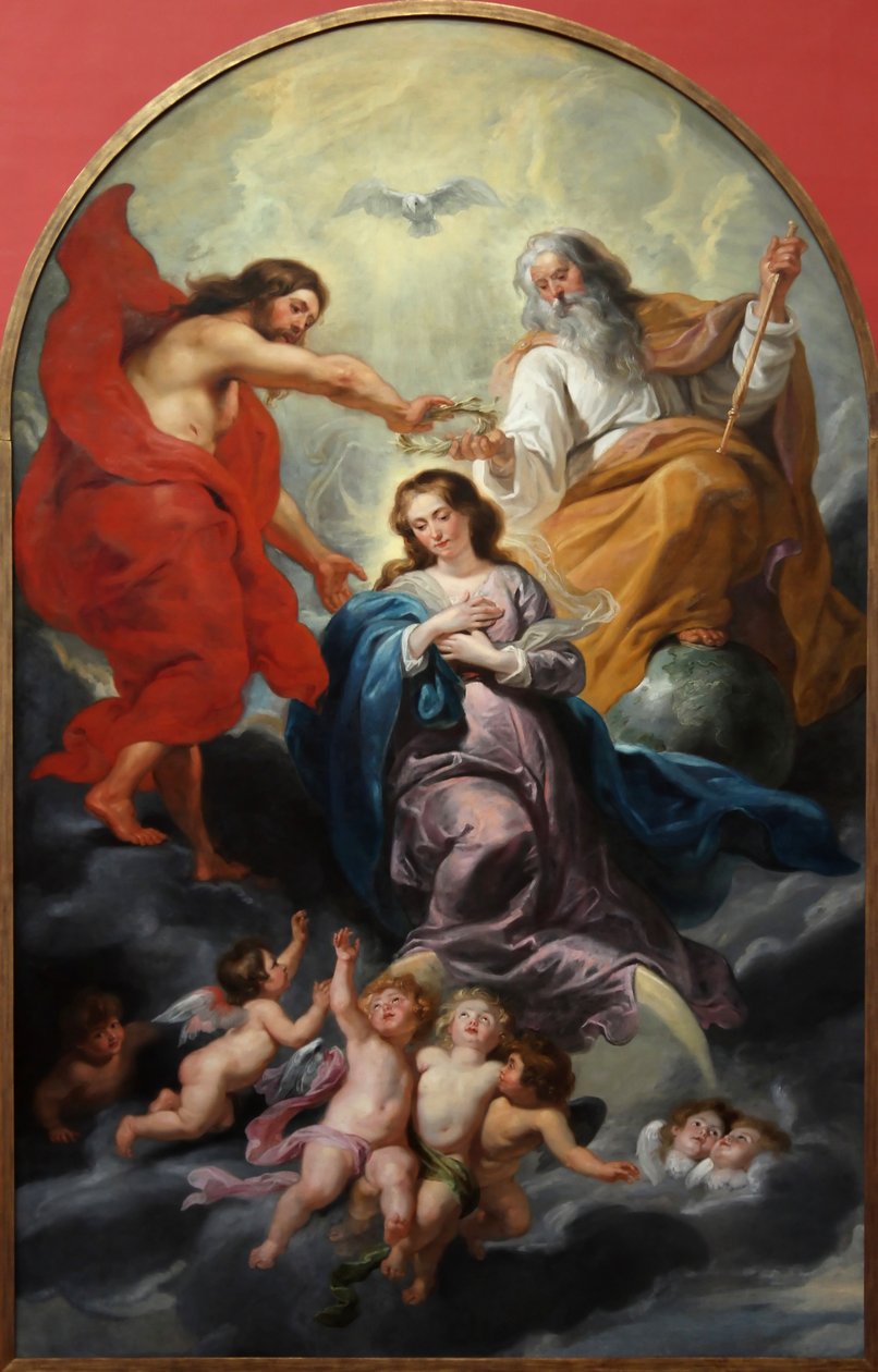 Le Couronnement de la Vierge - Peter Paul studio of Rubens