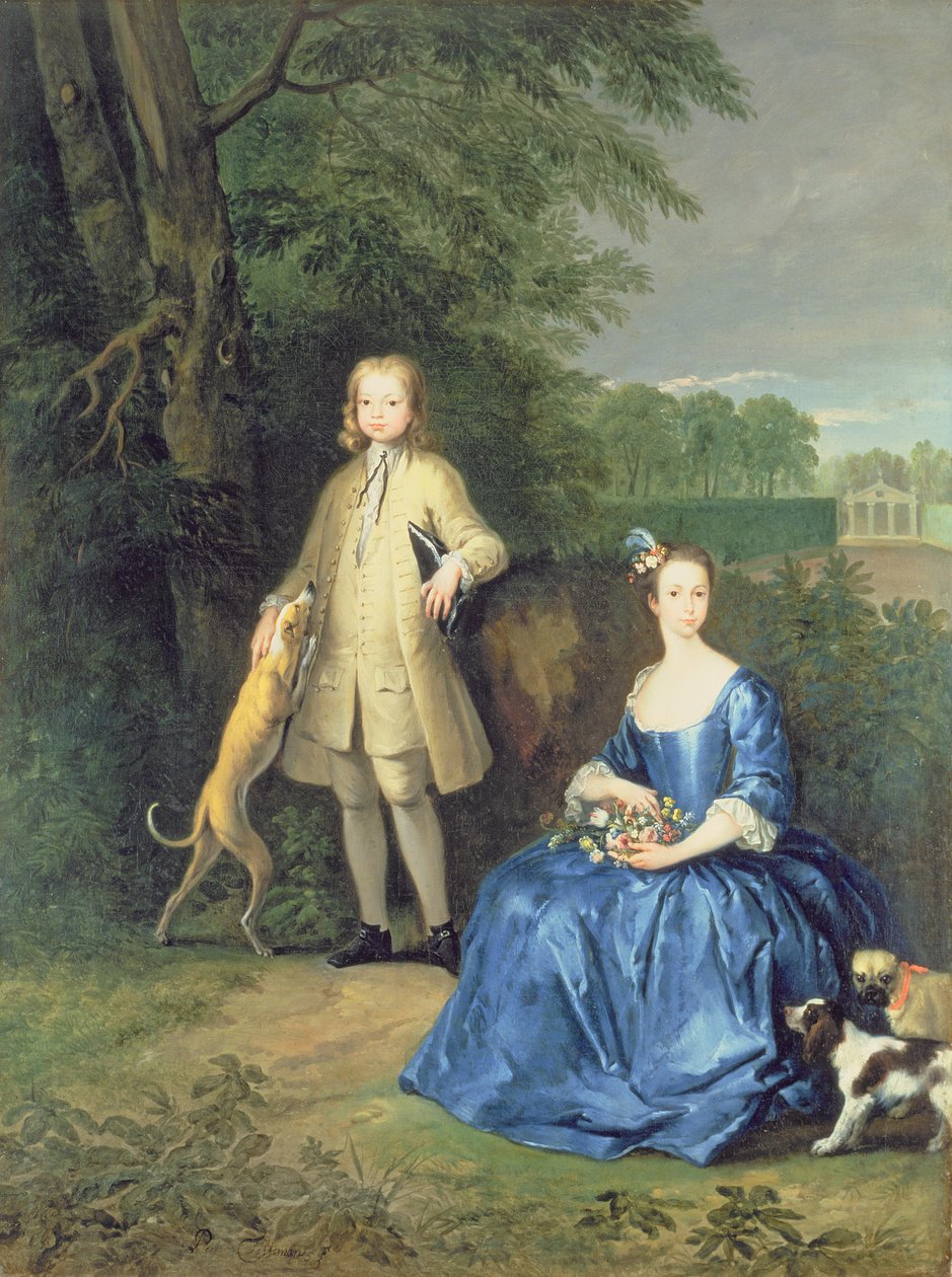 Portrait de Maître Edward et Miss Mary Macro, 1733 - Peter Tillemans
