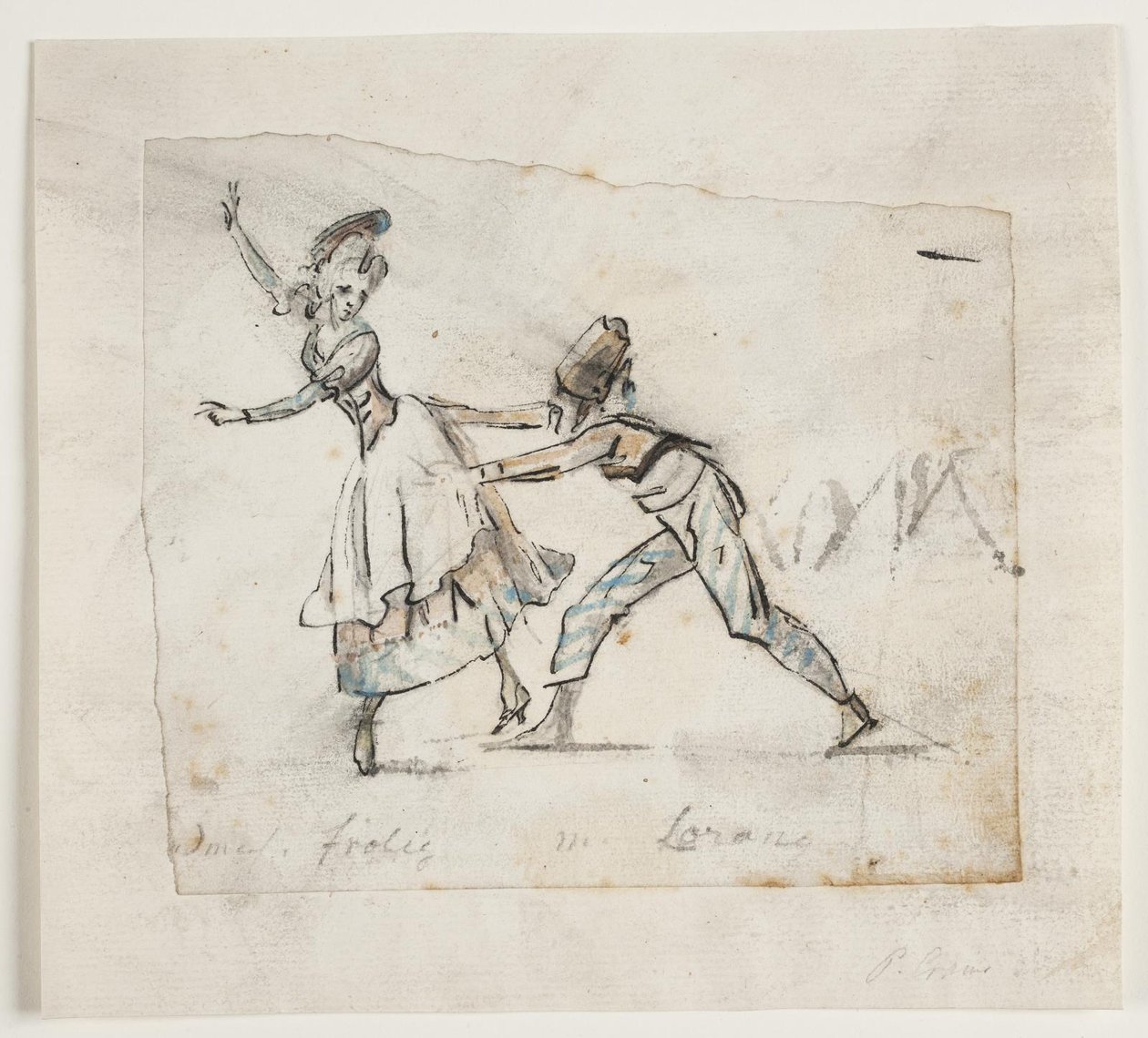 Anine Frölich et Pierre Jean Laurent dans une scène du ballet "Le camp des gitans" de Galeotti, Théâtre royal danois - Peter Cramer
