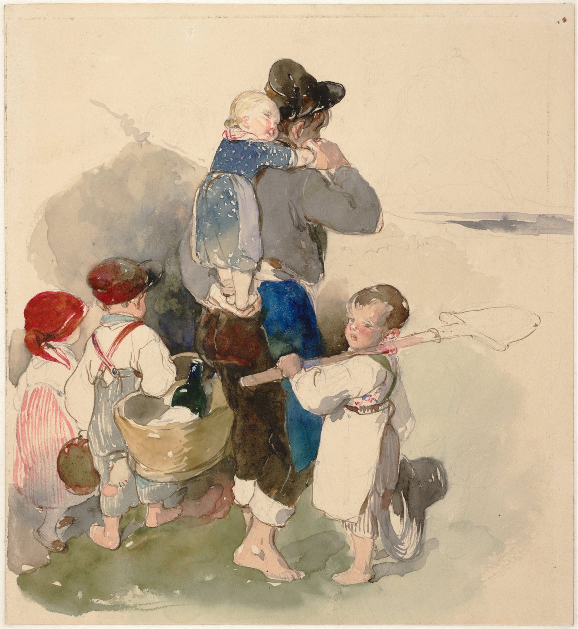Enfants en route pour travailler dans les champs, vers 1840 - Peter Fendi