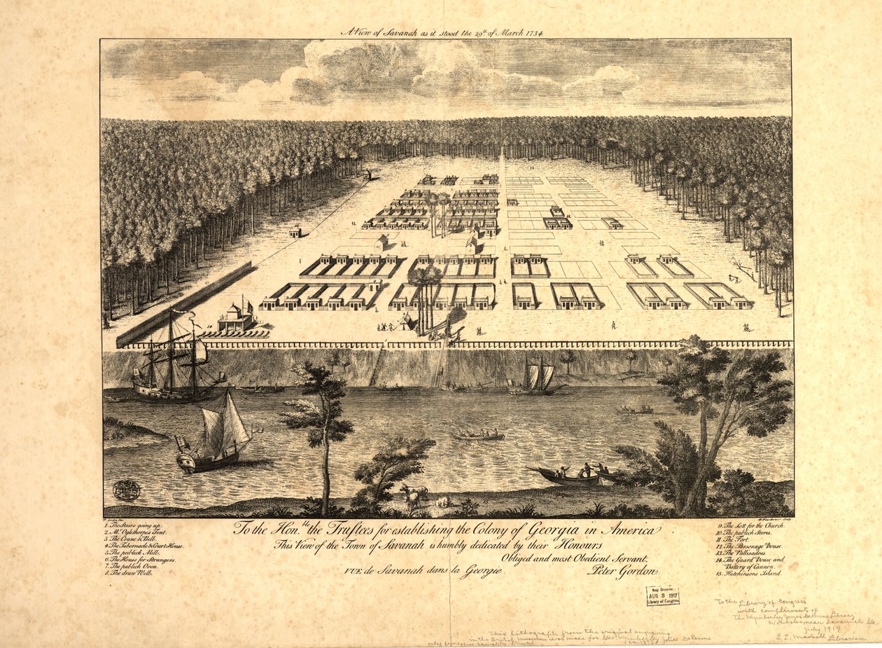 Vue de Savannah telle qu