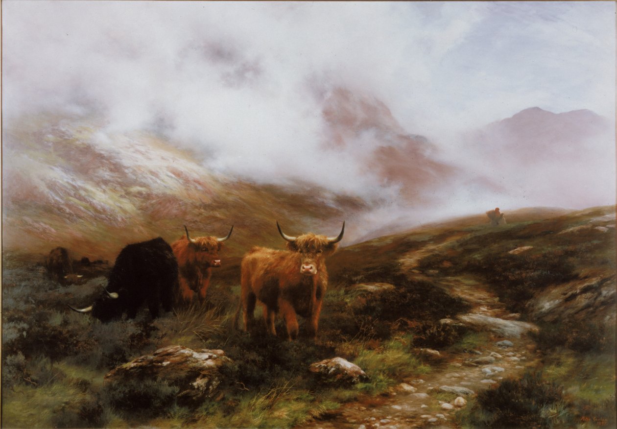 Paysage avec du bétail - Peter Graham