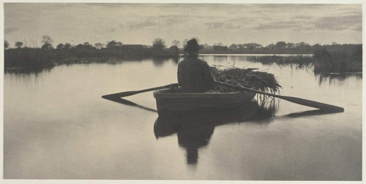 Retour à la maison avec le Schoof-Stuff de Life and Landscape on the Norfolk Broads, 1886, planche XXI, 1886 - Peter Henry Emerson
