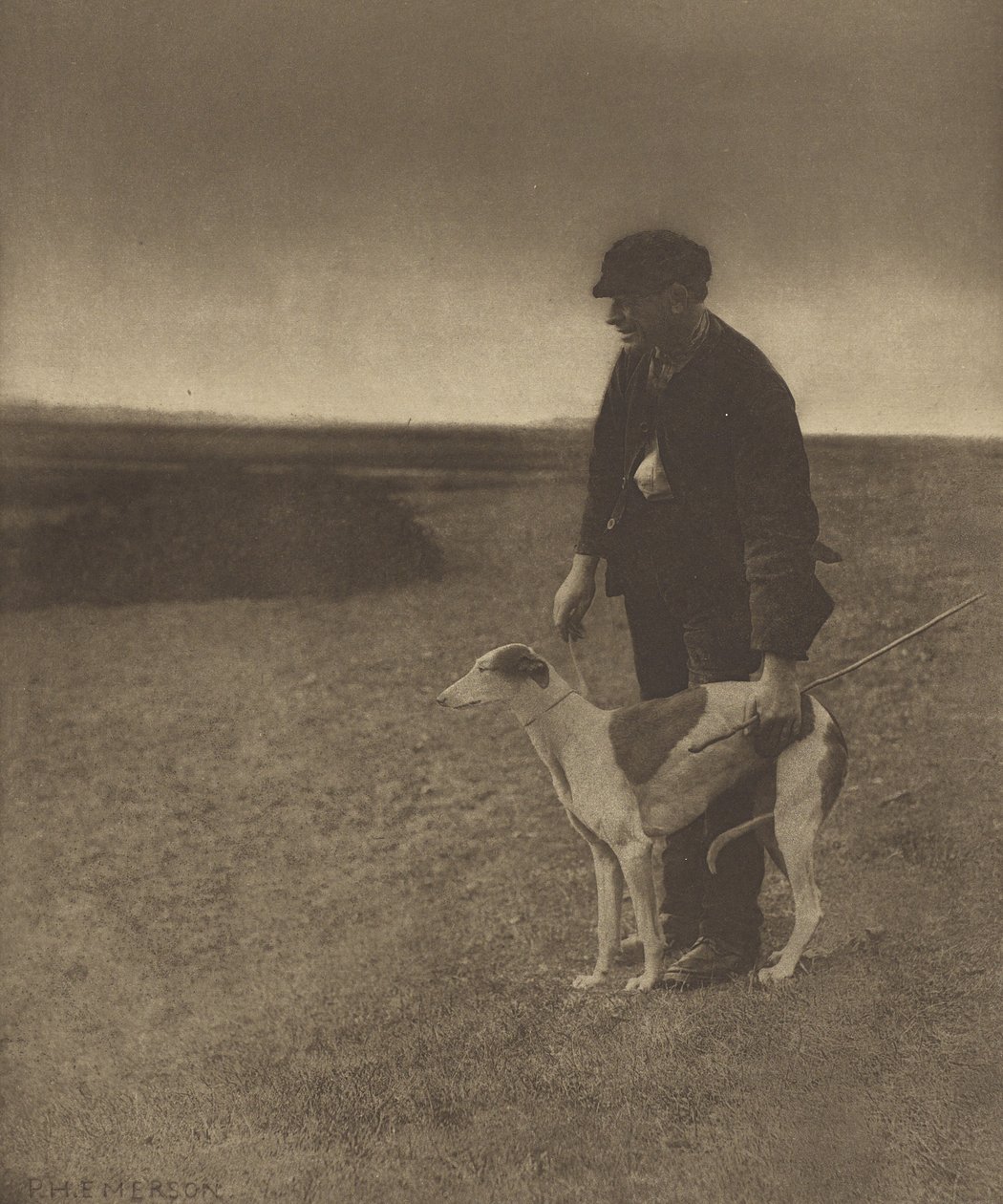 Le braconnier - Un lièvre en vue. [Suffolk.] - Peter Henry Emerson