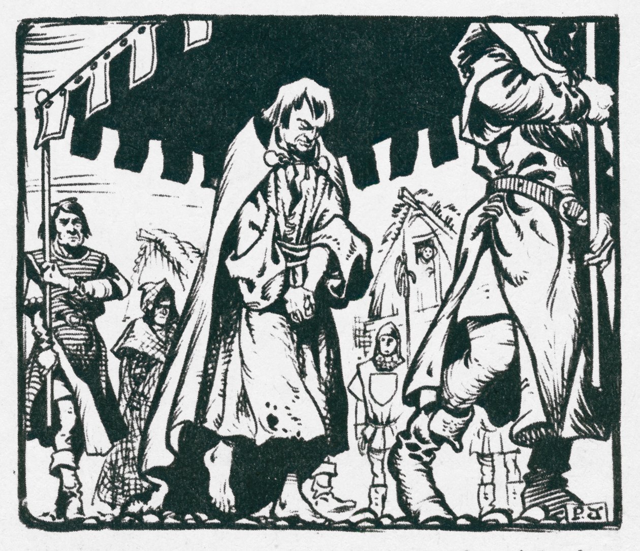 Le roi Henri II faisant pénitence pour le meurtre de Thomas A Becket (litho) - Peter Jackson