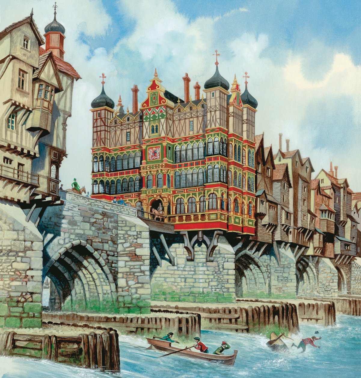 Vieux pont de Londres (gouache sur papier) - Peter Jackson