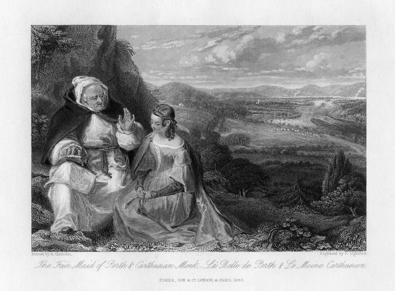 La Belle de Perth et le moine chartreux, 1845 - Peter Lightfoot