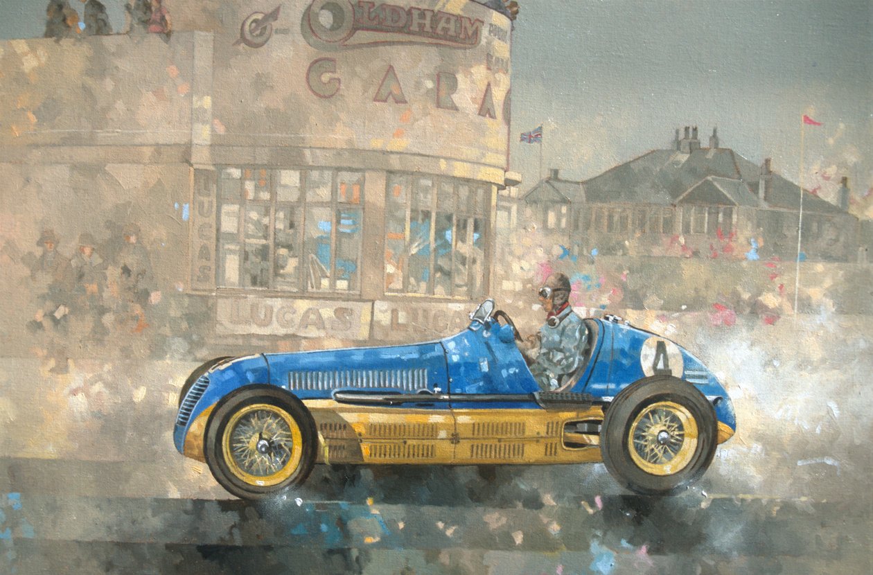 Maserati bleu et jaune de Bira - Peter Miller