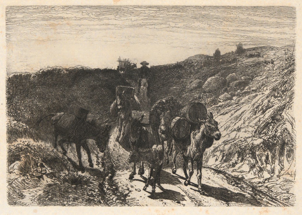 Train de burros, Nouveau-Mexique - Peter Moran