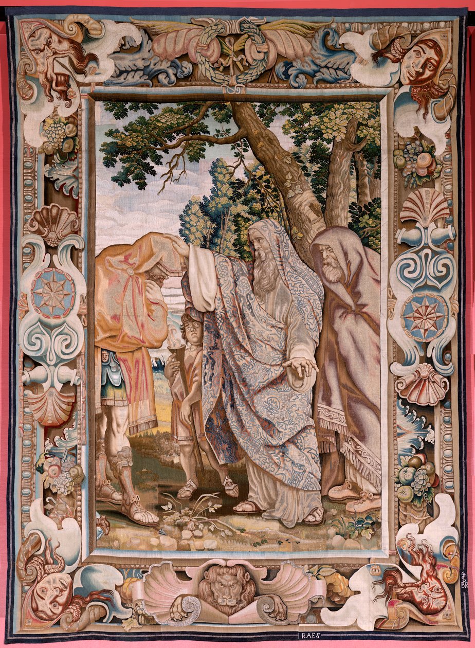 Tapisserie flamande. Série Histoire du consul Decius Mus. Valerius bénit Decius. Quatrième tapisserie de la série. Modèle PP Rubens. Manufacture Jan Raes II, Bruxelles. Vers 1620-1629. - Peter Paul (after) Rubens
