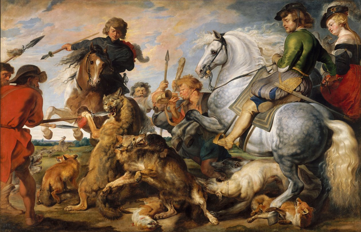 Chasse au loup et au renard - Peter Paul (and studio) Rubens