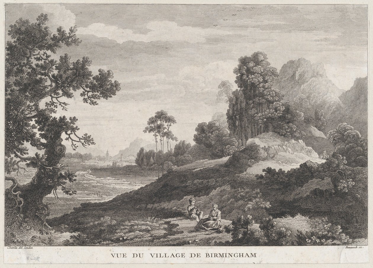 Vue du village de Birmingham, vers 1755 - Peter Paul Benazech