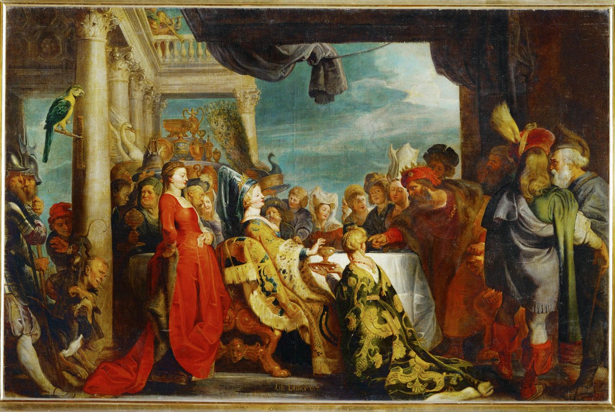 Alboin et Rosamunde (peinture sur toile) - Peter Paul Rubens