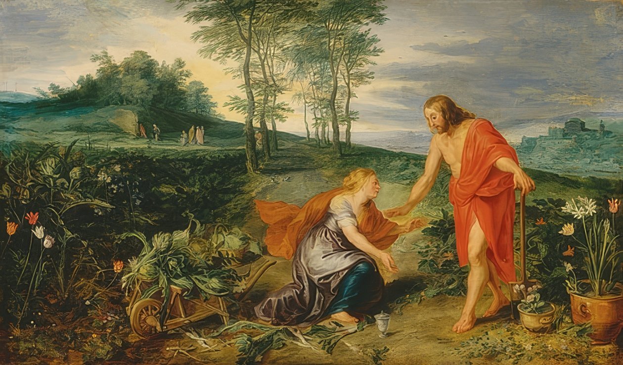 Le Christ apparaît à Marie Madeleine le matin de Pâques (Noli me tangere). Vers 1626 - Peter Paul Rubens