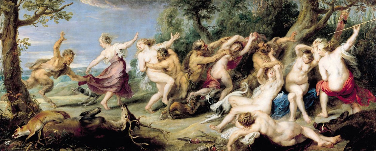 Diane et ses nymphes surprises par des faunes, 1638-40 - Peter Paul Rubens
