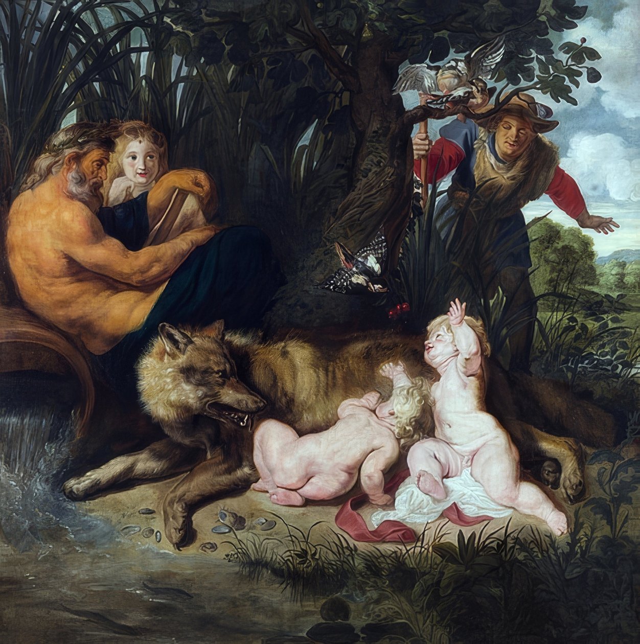 La découverte de Romulus et Remus. 1612 - Peter Paul Rubens