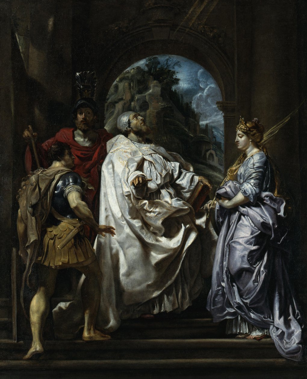 Les saints Grégoire, Maurus, Papianus et Domitilla - Peter Paul Rubens