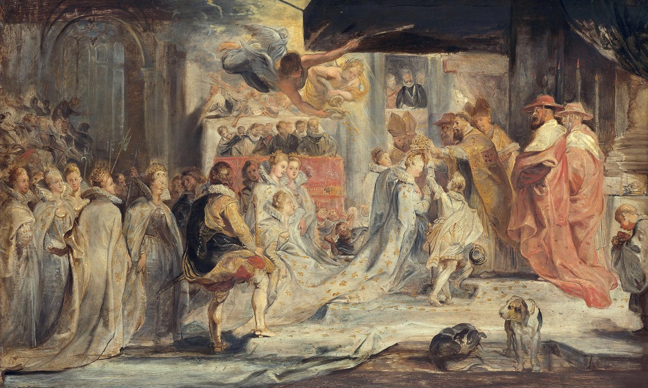 Le couronnement de la reine (esquisse du cycle des Médicis) - Peter Paul Rubens