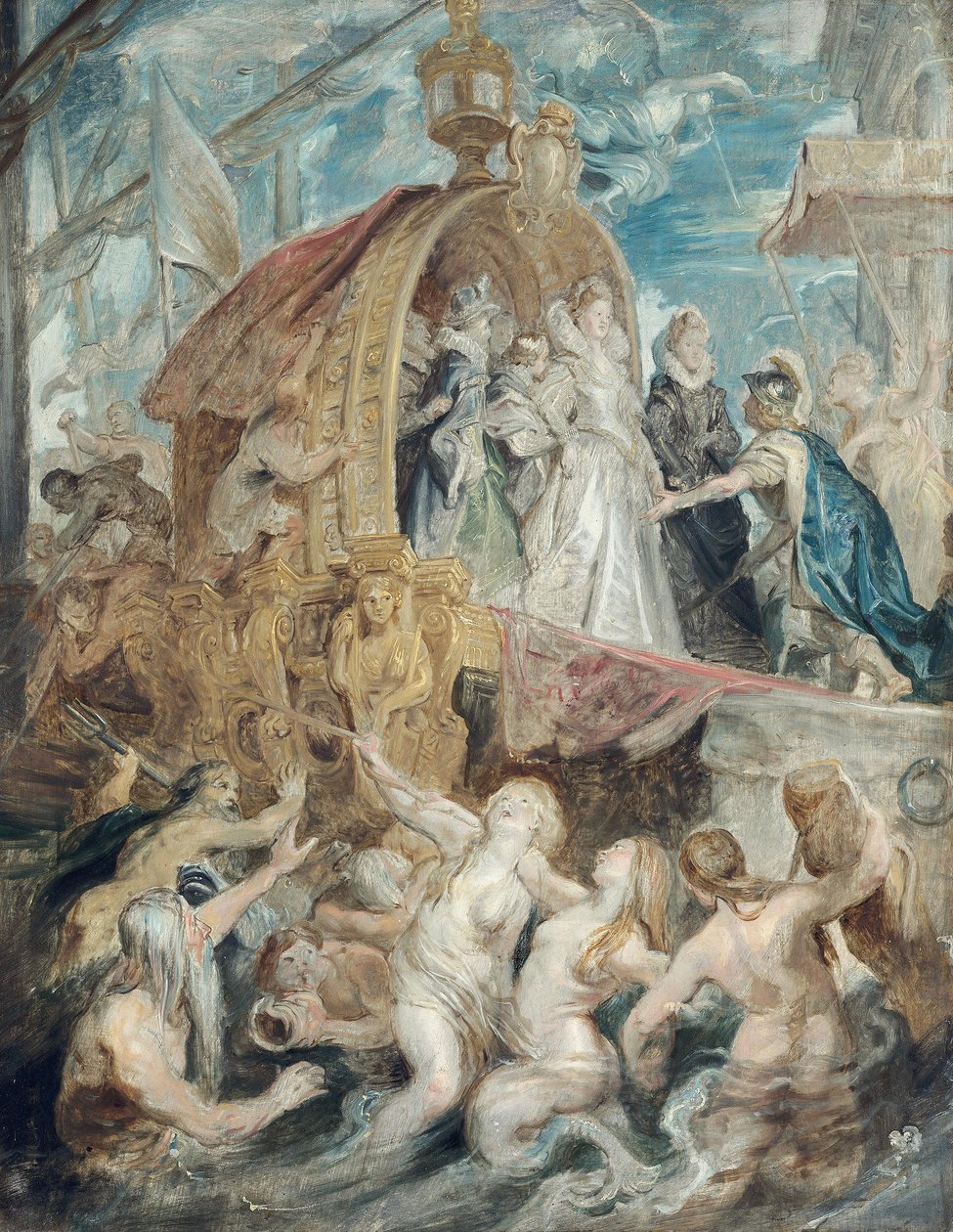 Le débarquement à Marseille (esquisse du cycle des Médicis) - Peter Paul Rubens