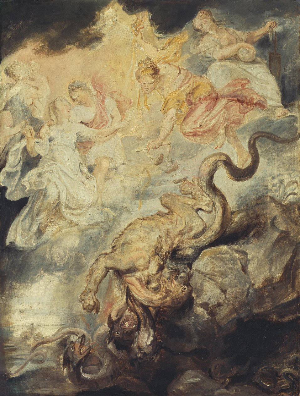 La Réconciliation (esquisse du cycle des Médicis) - Peter Paul Rubens