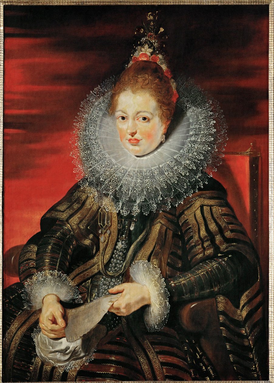 Infante Isabella Clara Eugenia, vers 1613-15 (huile sur bois) - Peter Paul Rubens