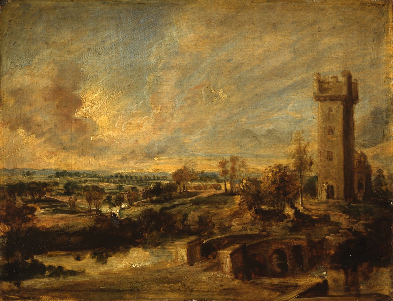 Paysage avec une tour - Peter Paul Rubens