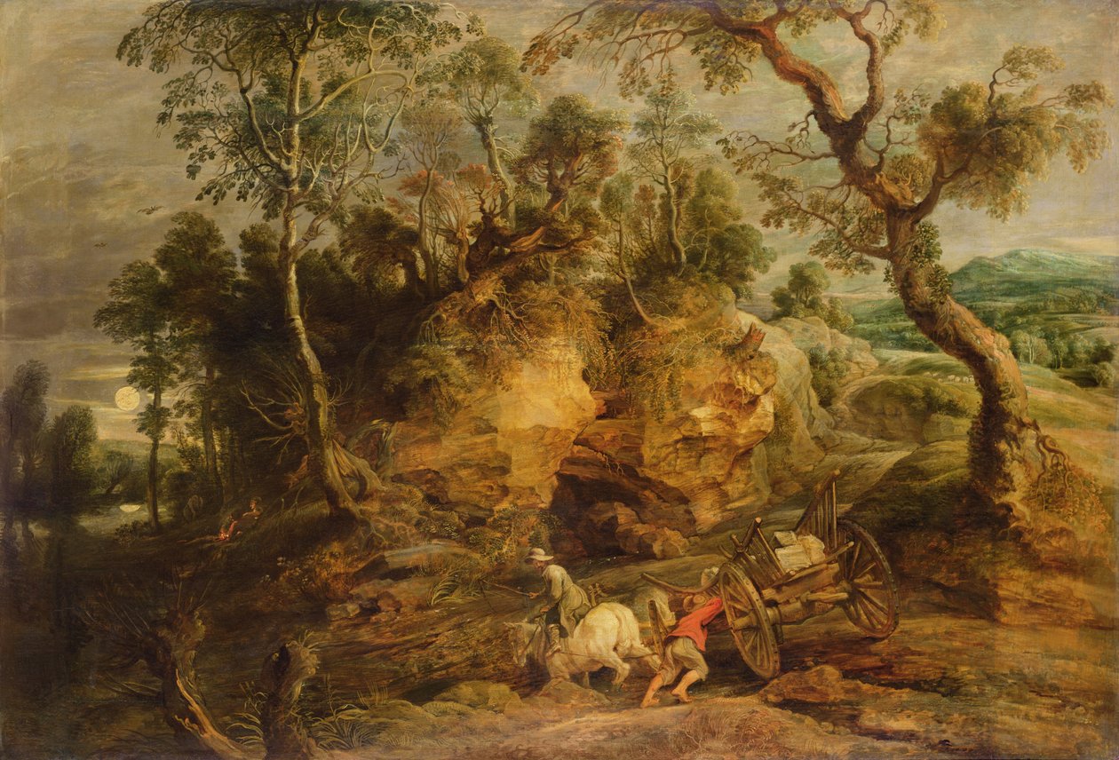Paysage avec porteurs de pierres, c.1620 - Peter Paul Rubens
