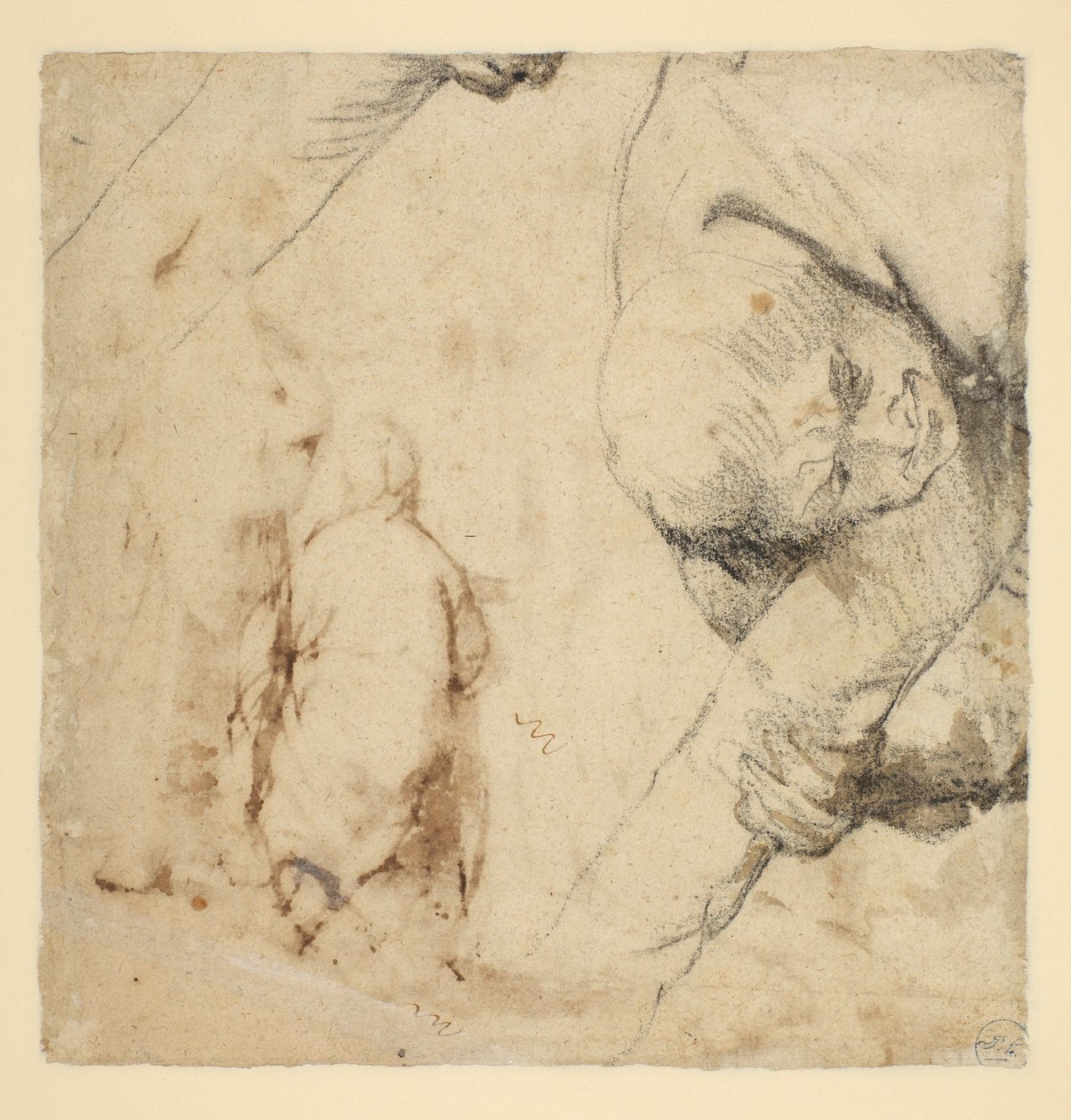 Homme tenant un axe de la croix - Peter Paul Rubens
