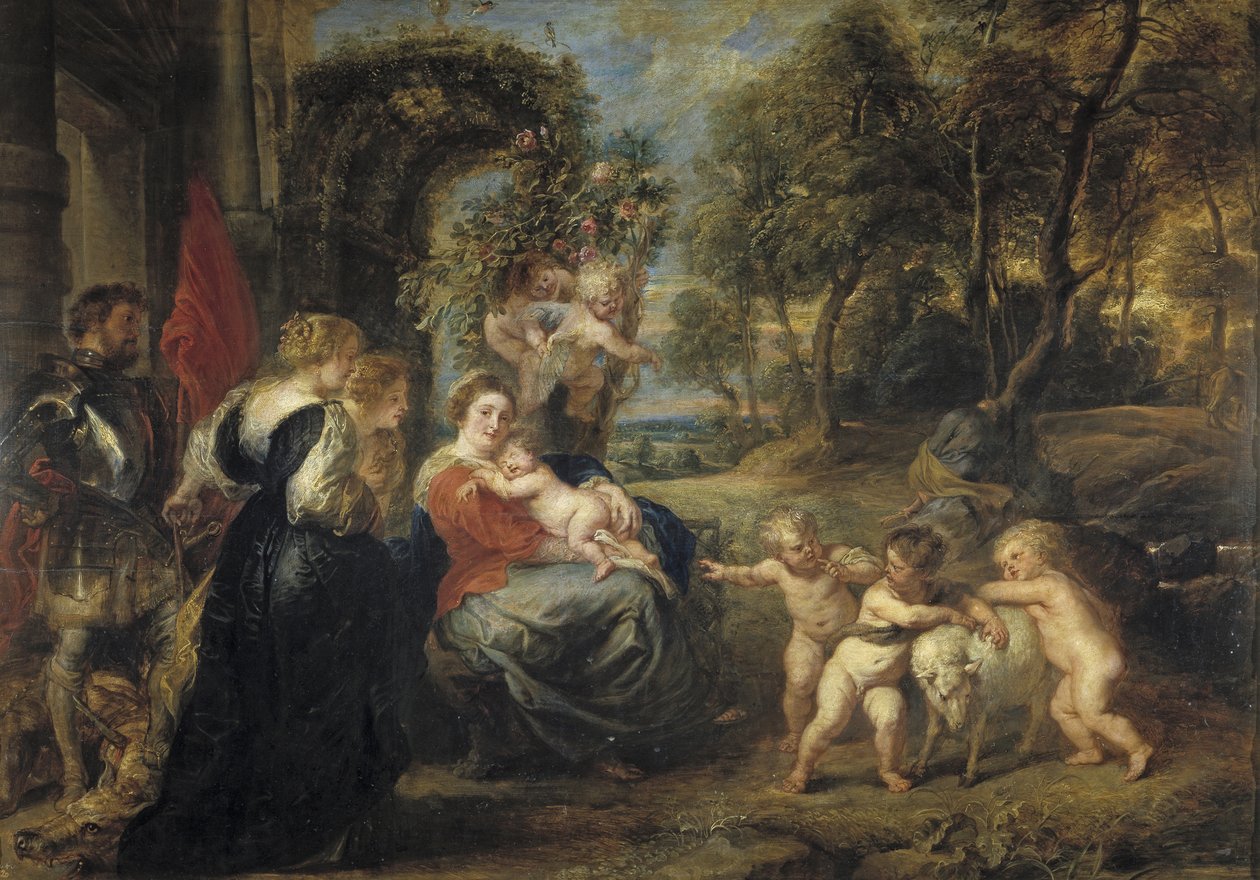 Repos pendant la fuite en Égypte, avec des saints, vers 1635 - Peter Paul Rubens