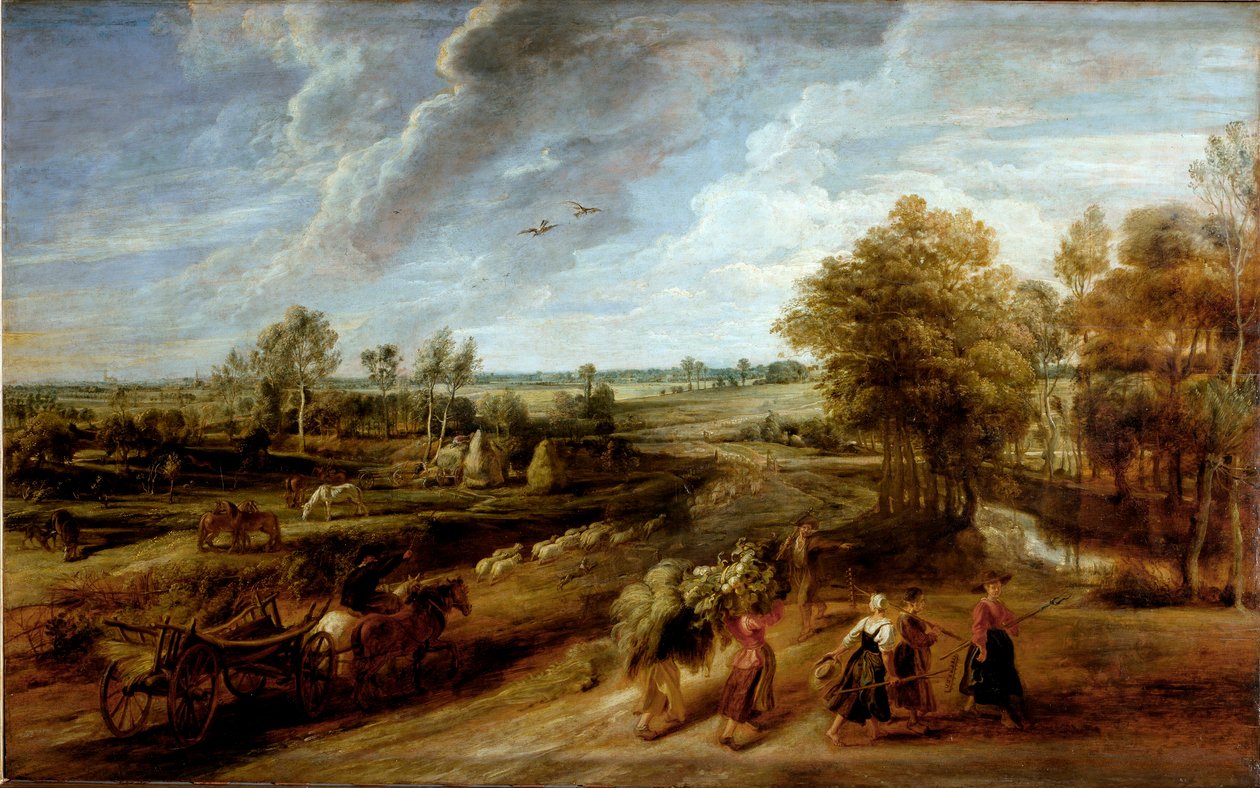 Retour des paysans après la journée de travail dans les champs - Peter Paul Rubens