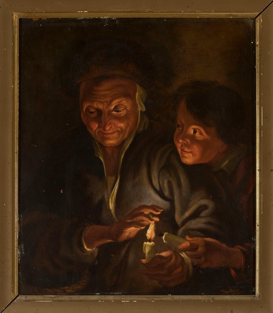 Vieille femme et garçon avec une bougie - Peter Paul Rubens