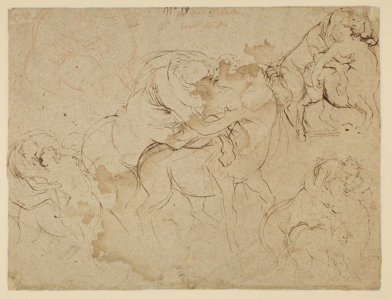 Étude de figures masculines et de centaures femelles (verso) - Peter Paul Rubens