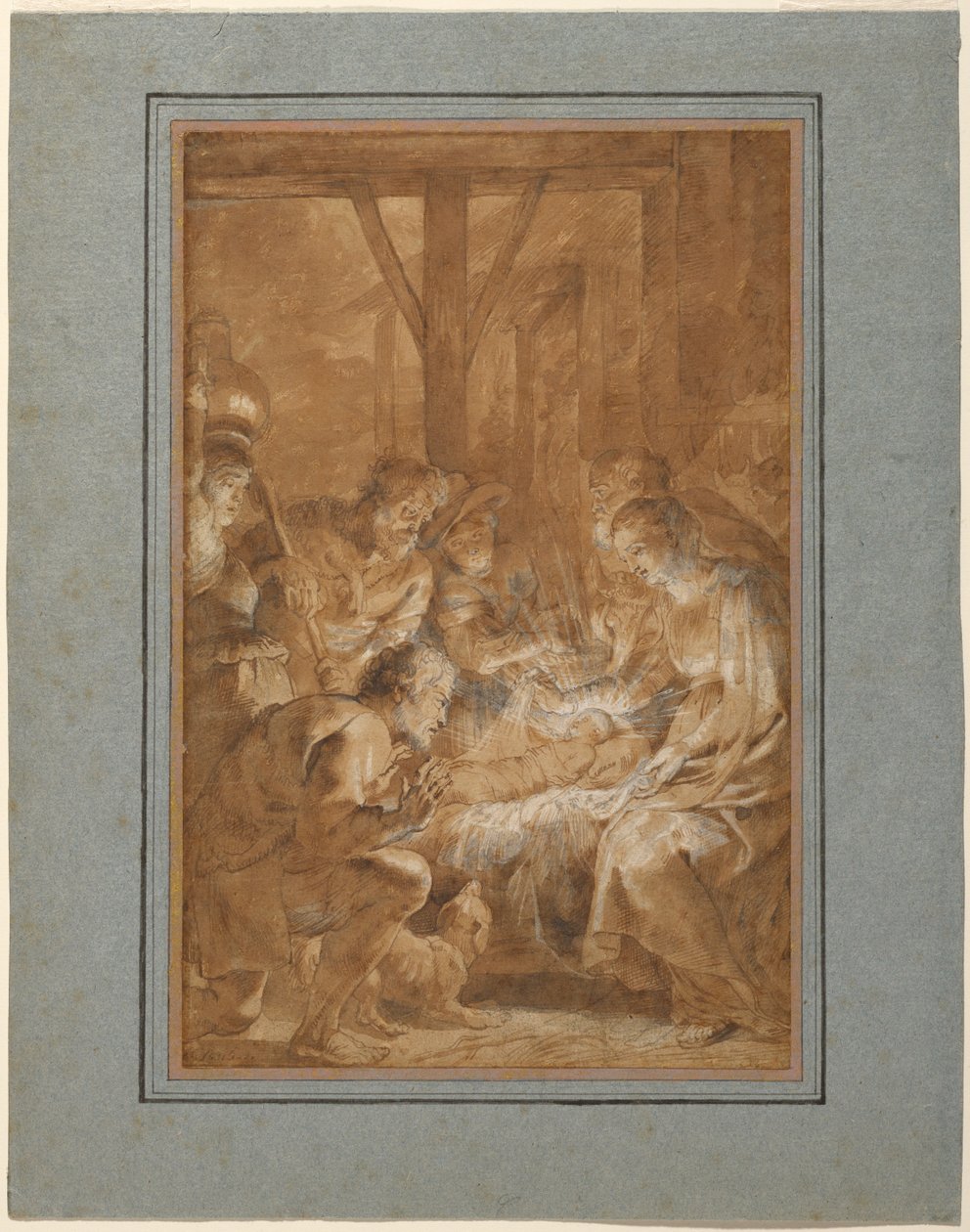 Die Anbetung der Hirten - Peter Paul Rubens