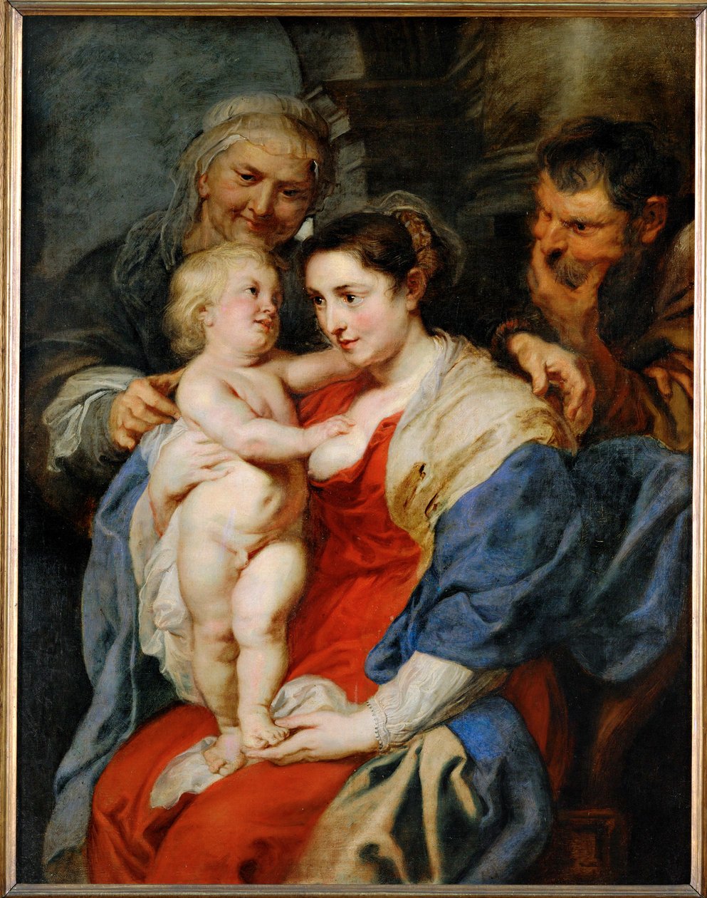 La Sainte Famille avec Sainte Anne (peinture sur toile) - Peter Paul Rubens