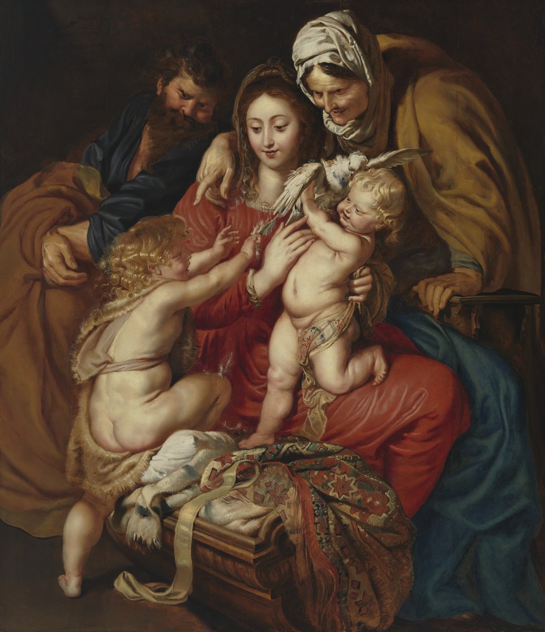 La Sainte Famille avec sainte Élisabeth, saint Jean et une colombe - Peter Paul Rubens