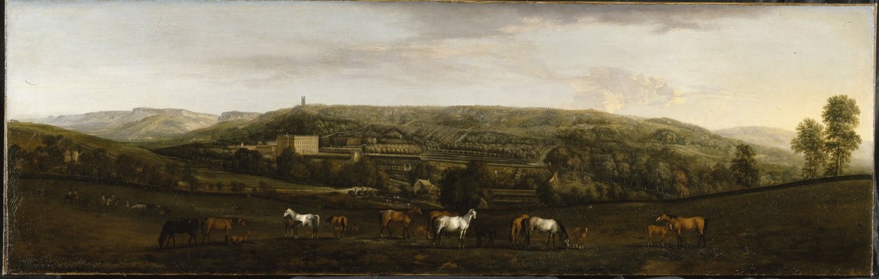Vue de Chatsworth depuis le sud-ouest - Peter Tillemans