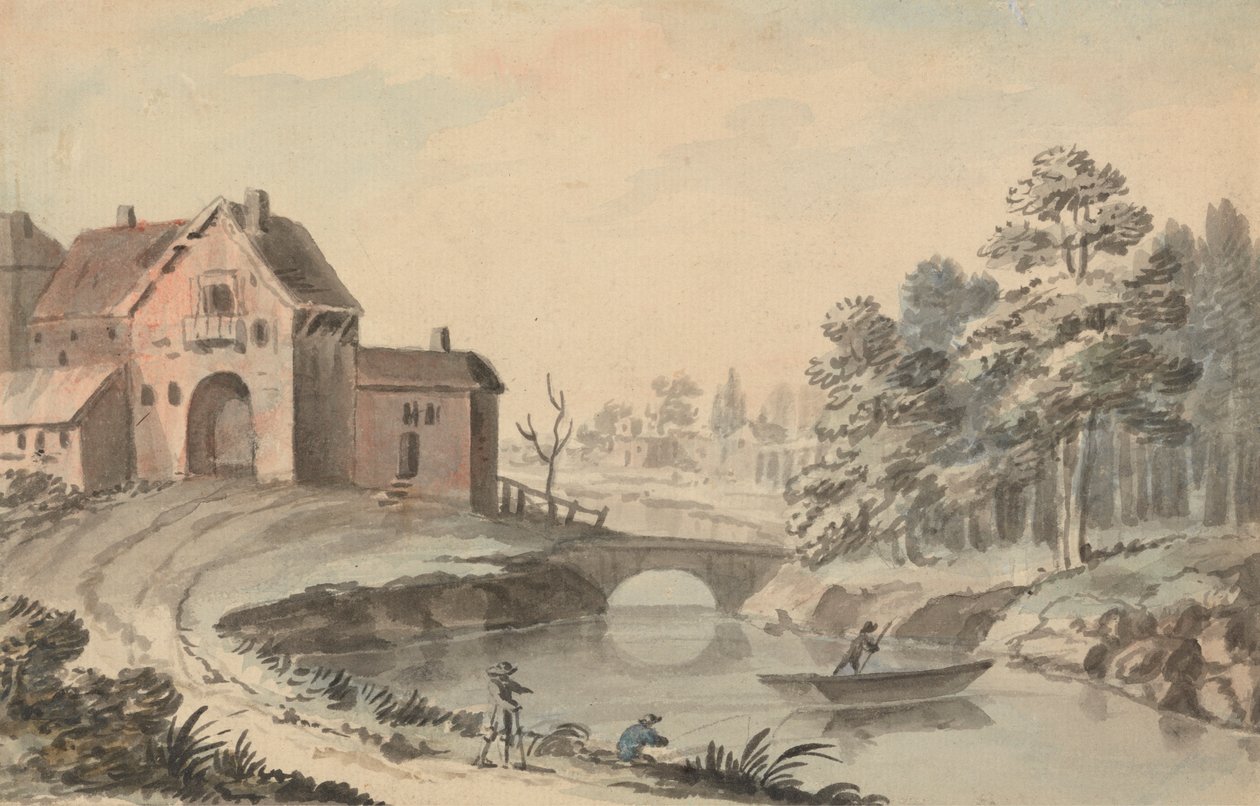 Figures dans un paysage près d