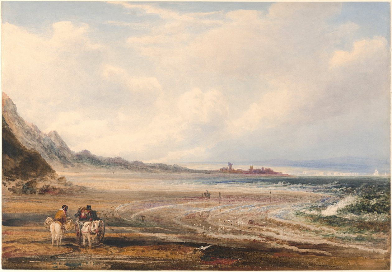 Des promeneurs sur les dunes près de Redcar - Peter de Wint