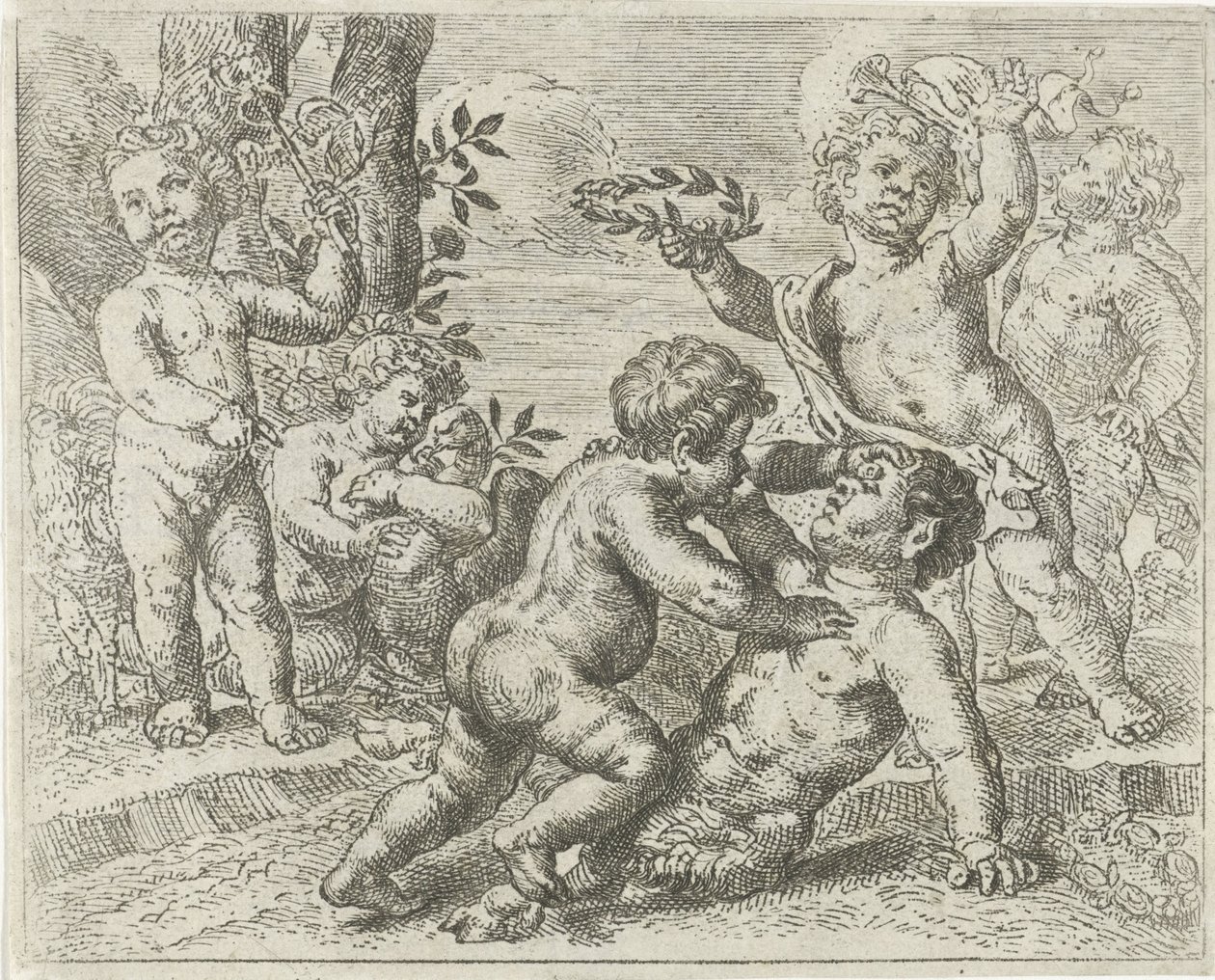 Putti combattants - Peter van Lint