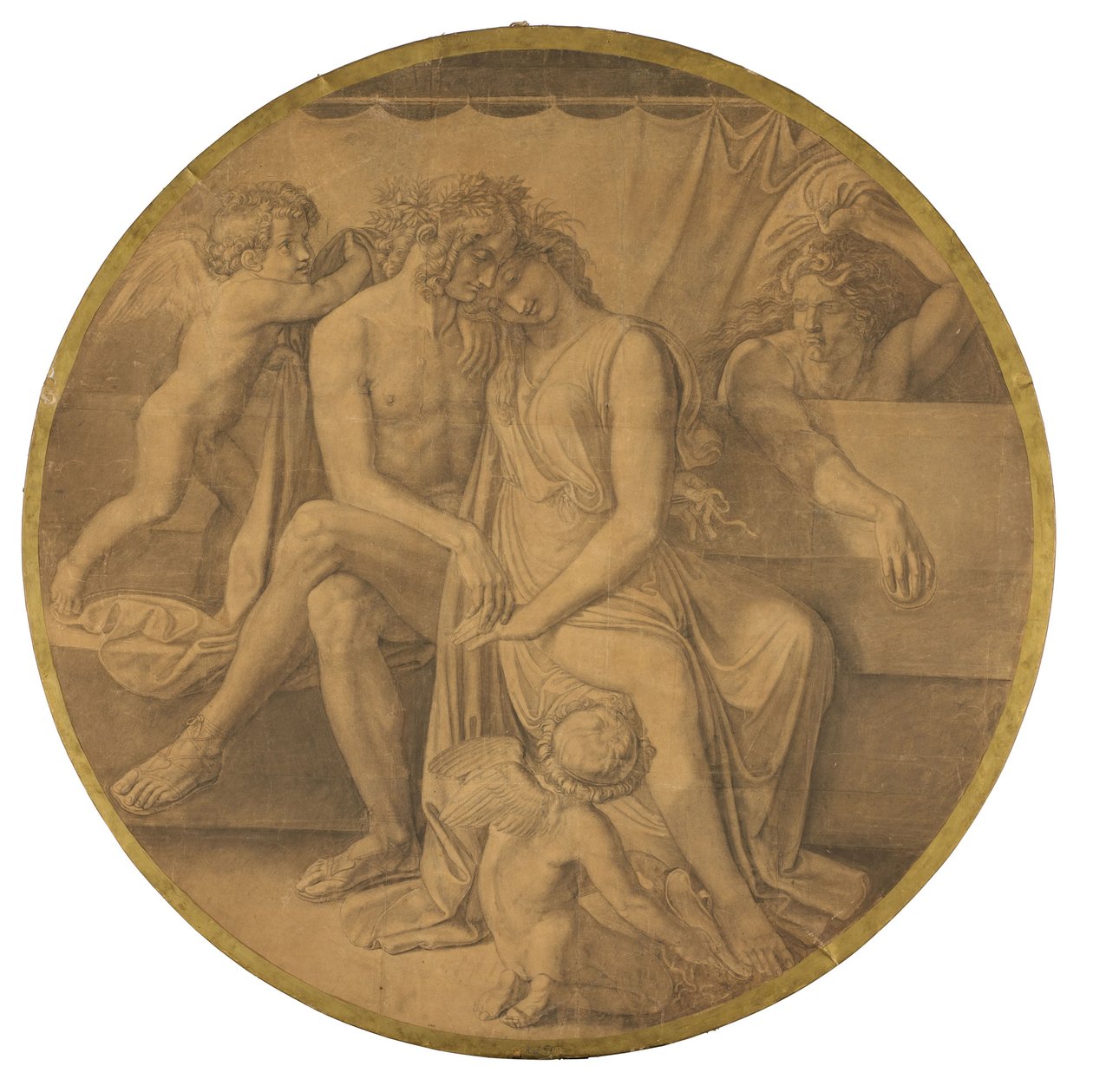 Le mariage de Pélée et de Thétis. Carton préparatoire pour les fresques du plafond de la Glyptothèque de Munich - Peter von Cornelius