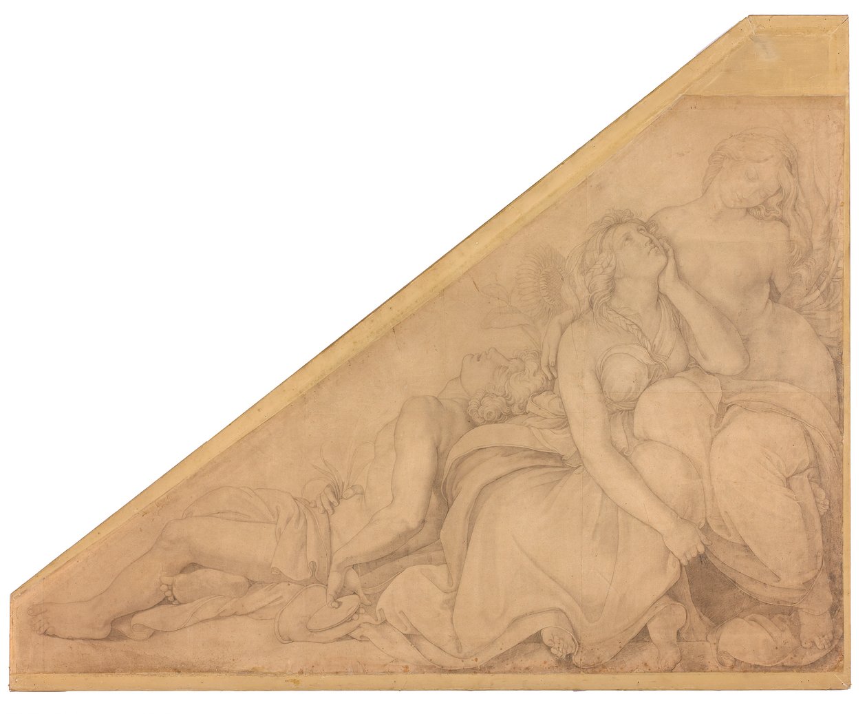 Hyakinthos, Klythia, Leukothoe, in Blumen verwandelt - Peter von Cornelius