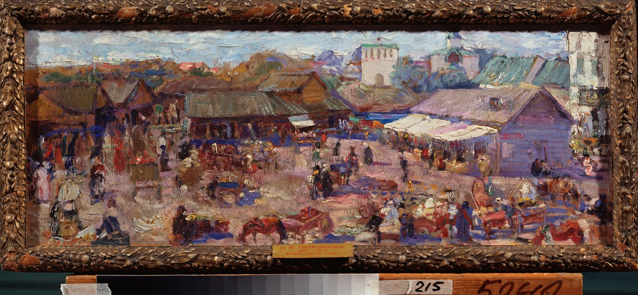 Le marché à Pskov - Petr Ivanovic Petrovichev