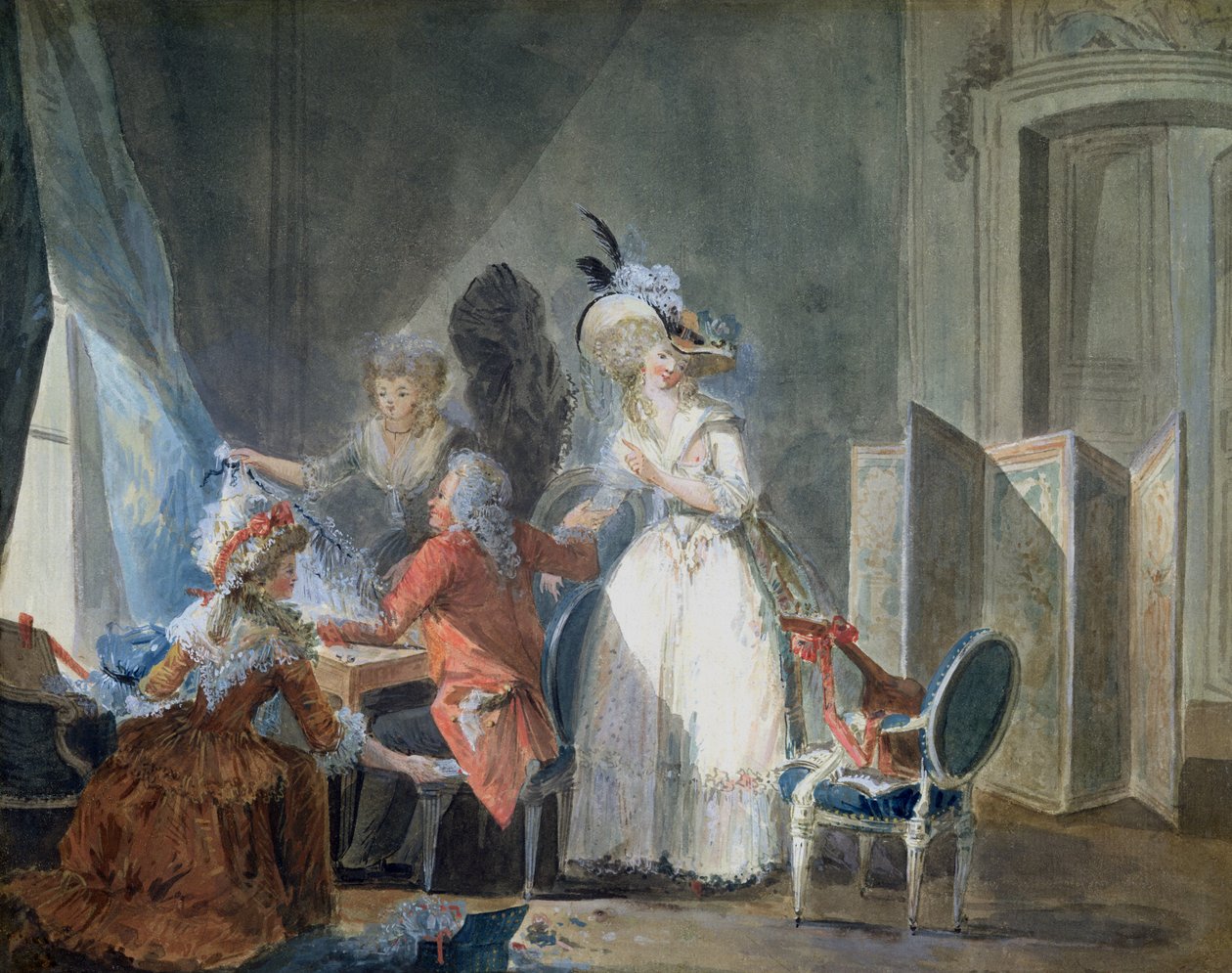Le Vendeur de Mode - Philibert Louis Debucourt