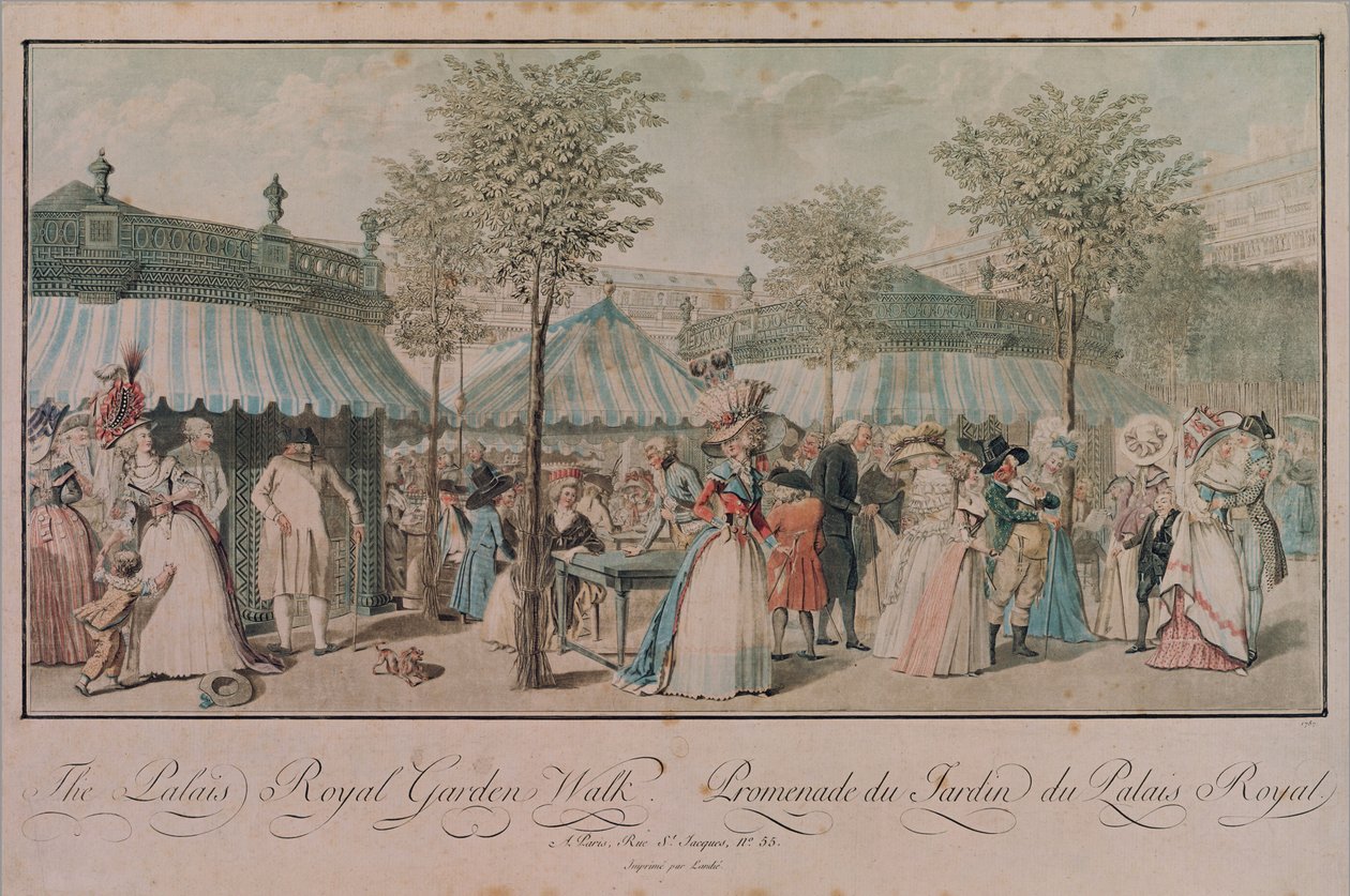 Promenade dans le jardin du Palais Royal, 1787 - Philibert Louis Debucourt