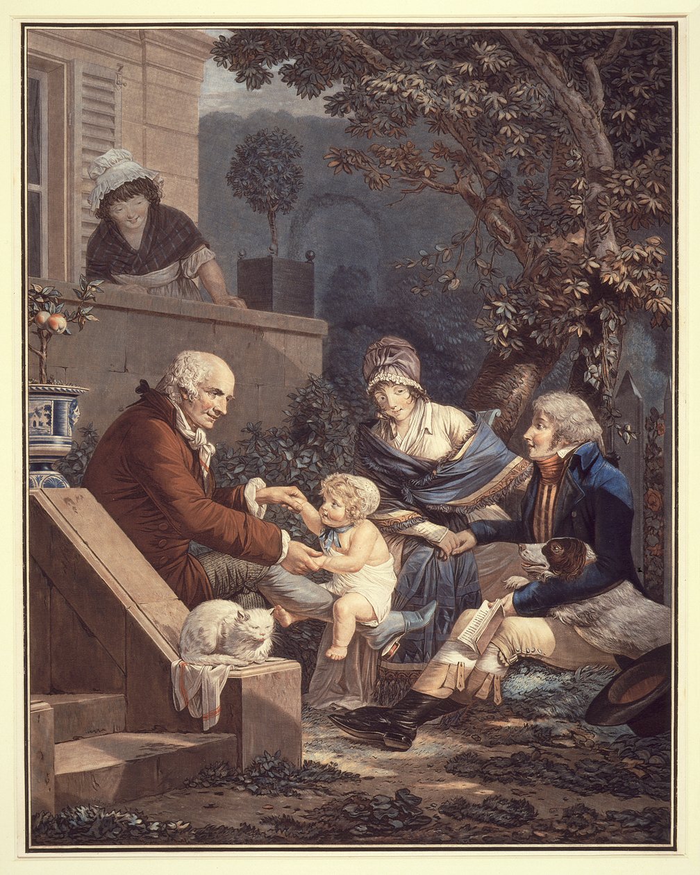 Les Plaisirs Paternels - Philibert-Louis Debucourt