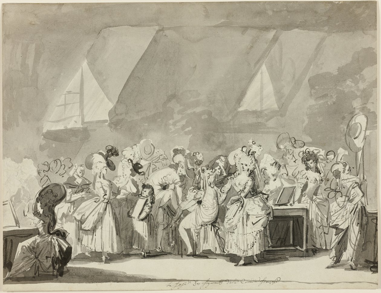La loge des figurants de la Comédie-Française - Philibert Louis Debucourt
